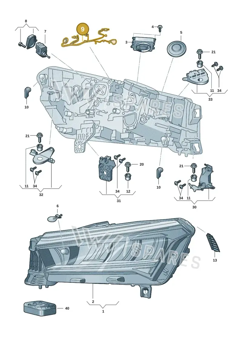 5LA941813 — Skoda Enyaq (2020-) diagram 50a941000, position 9