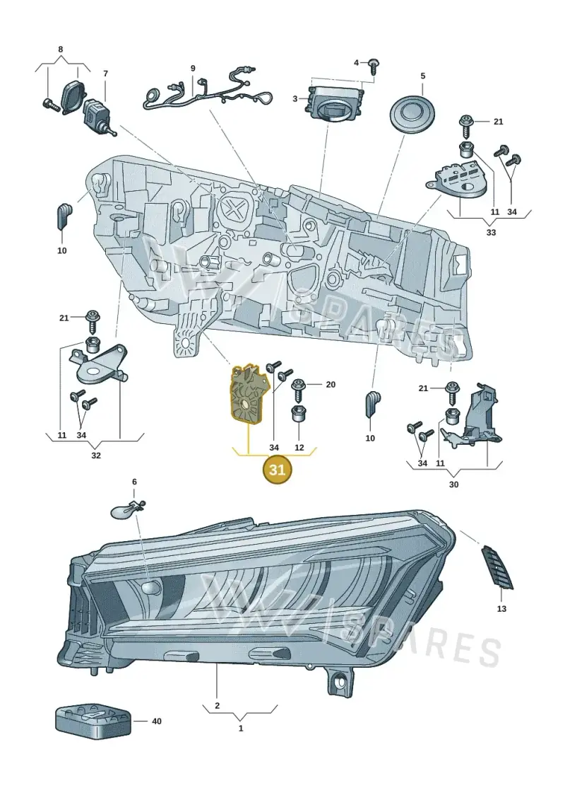 5LA998225A — Skoda Enyaq (2020-) diagram 50a941000, position 31