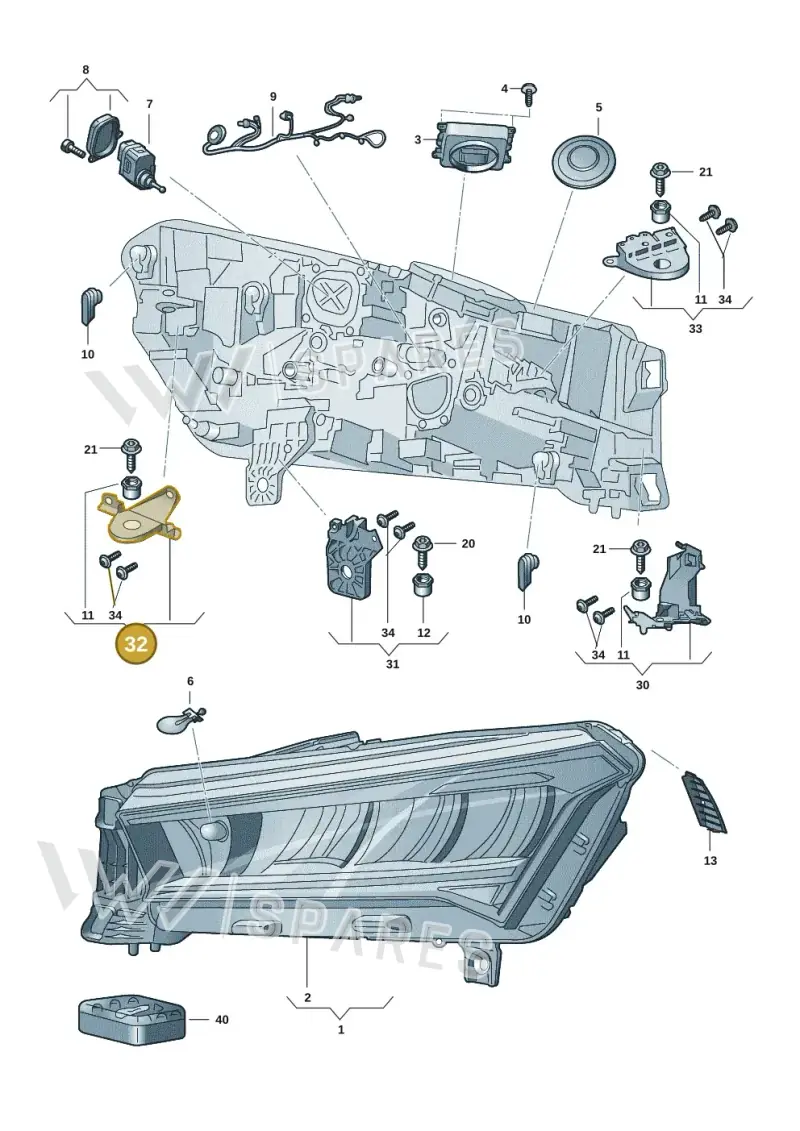 5LA998225B — Skoda Enyaq (2020-) diagram 50a941000, position 32