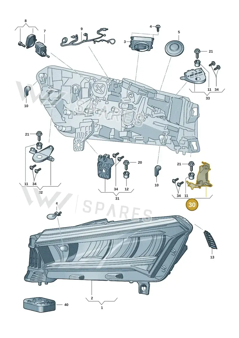 5LA998226 — Skoda Enyaq (2020-2021) diagram 50a941000, position 30