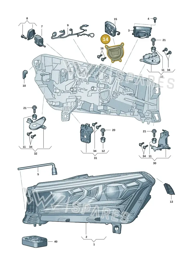 5LA998295 — Skoda Enyaq (2020-) diagram 50a941010, position 14