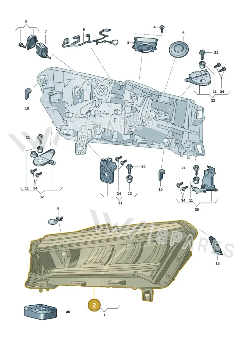 5LB941018 — Skoda Enyaq (2020-) diagram 50a941000, position 2
