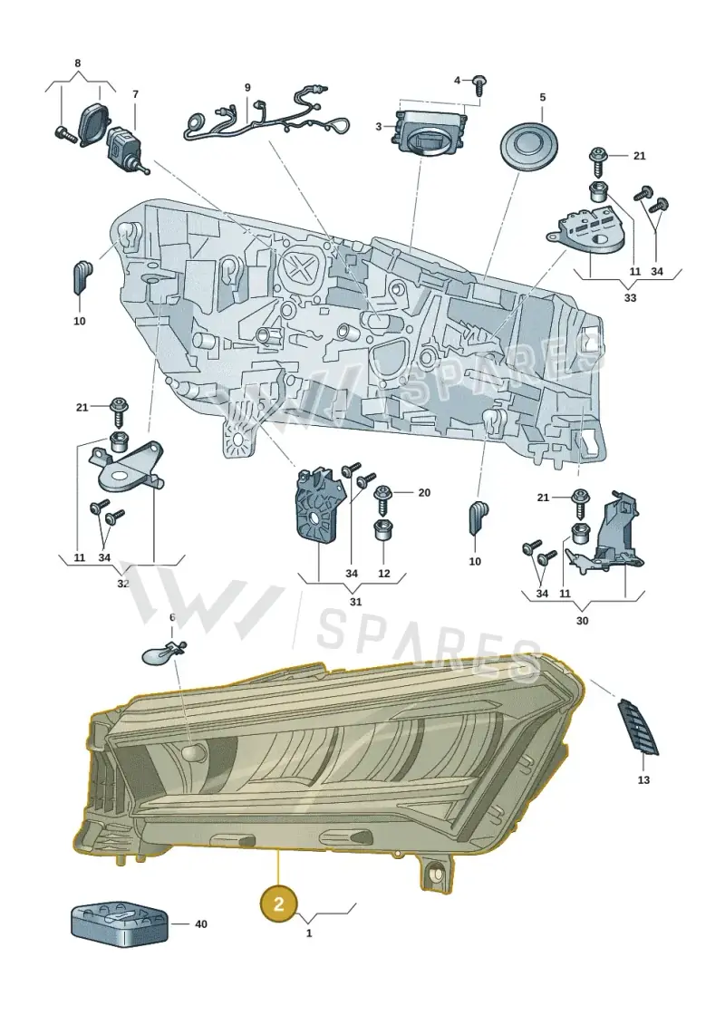 5LC941018 — Skoda Enyaq (2020-2021) diagram 50a941000, position 2