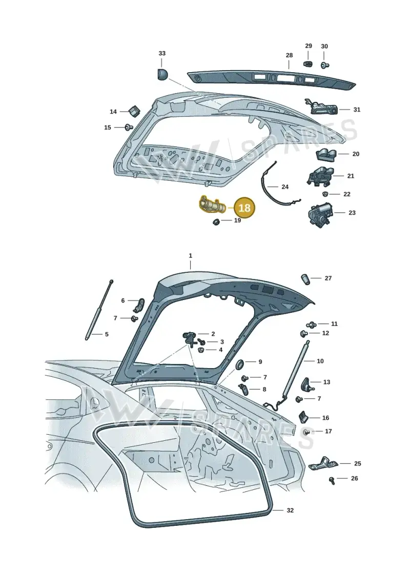 5LE827033A — Skoda Enyaq (2020-) diagram 50a827010, position 18