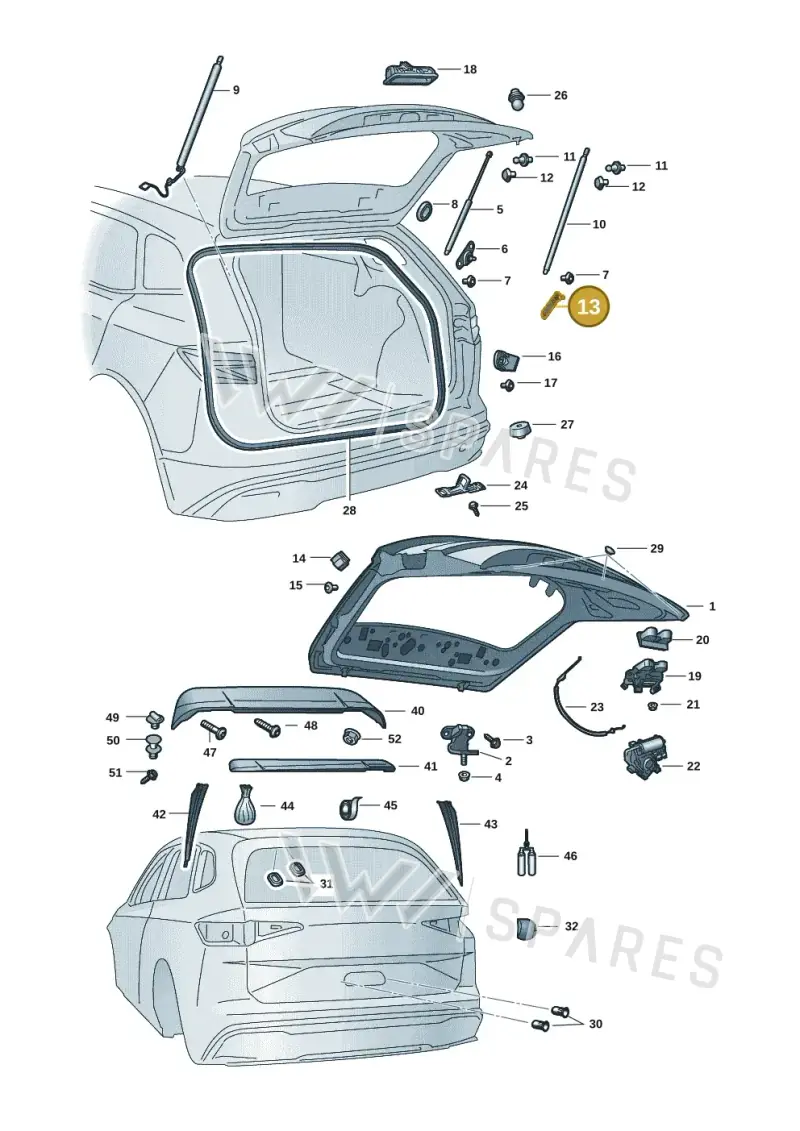 5LG827427A — Skoda Enyaq (2020-) diagram 50a827000, position 13