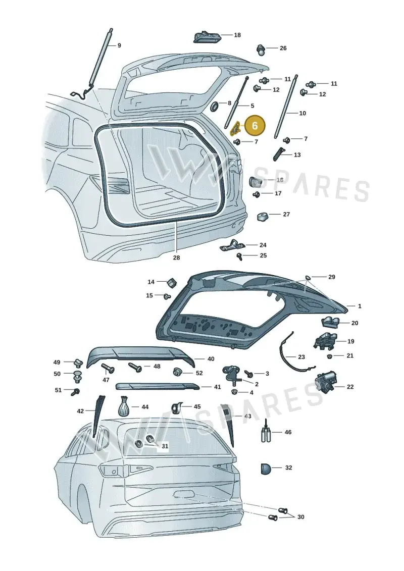 5LG827435 — Skoda Enyaq (2020-) diagram 50a827000, position 6