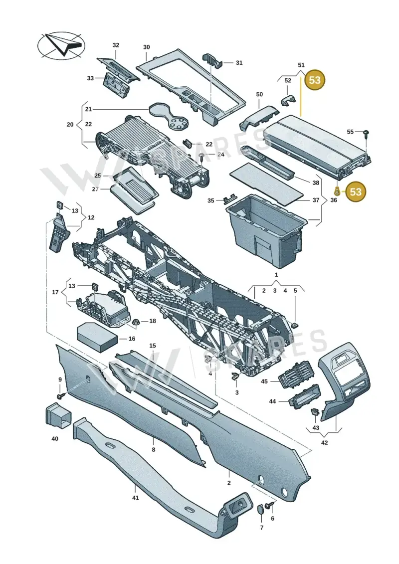 5M0863453 — Skoda Superb Combi (2023-) diagram 3j0863500, position 53