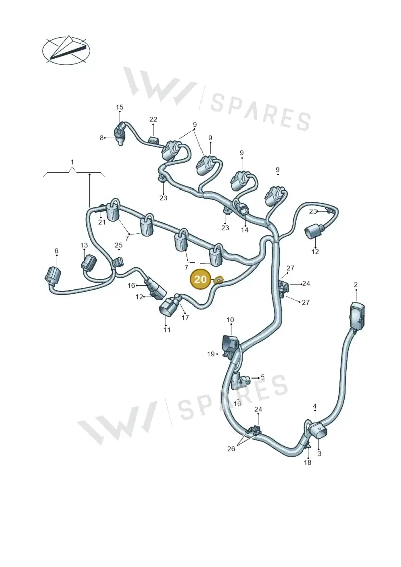 5M0971838A — Skoda Octavia (2019-2024) diagram 2ka971014, position 20
