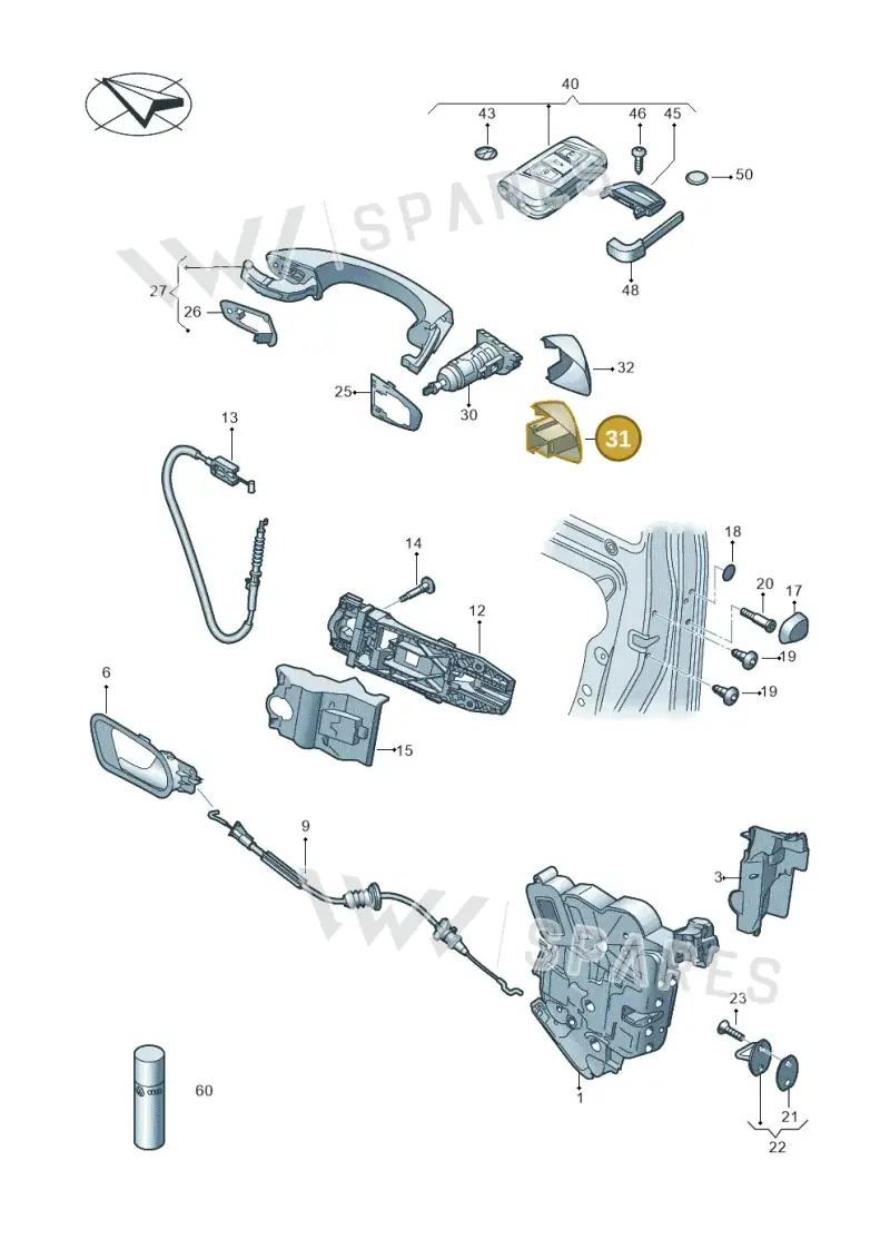 5N0839167DGRU — Skoda Rapid (2012-2022) diagram 851837000, position 31