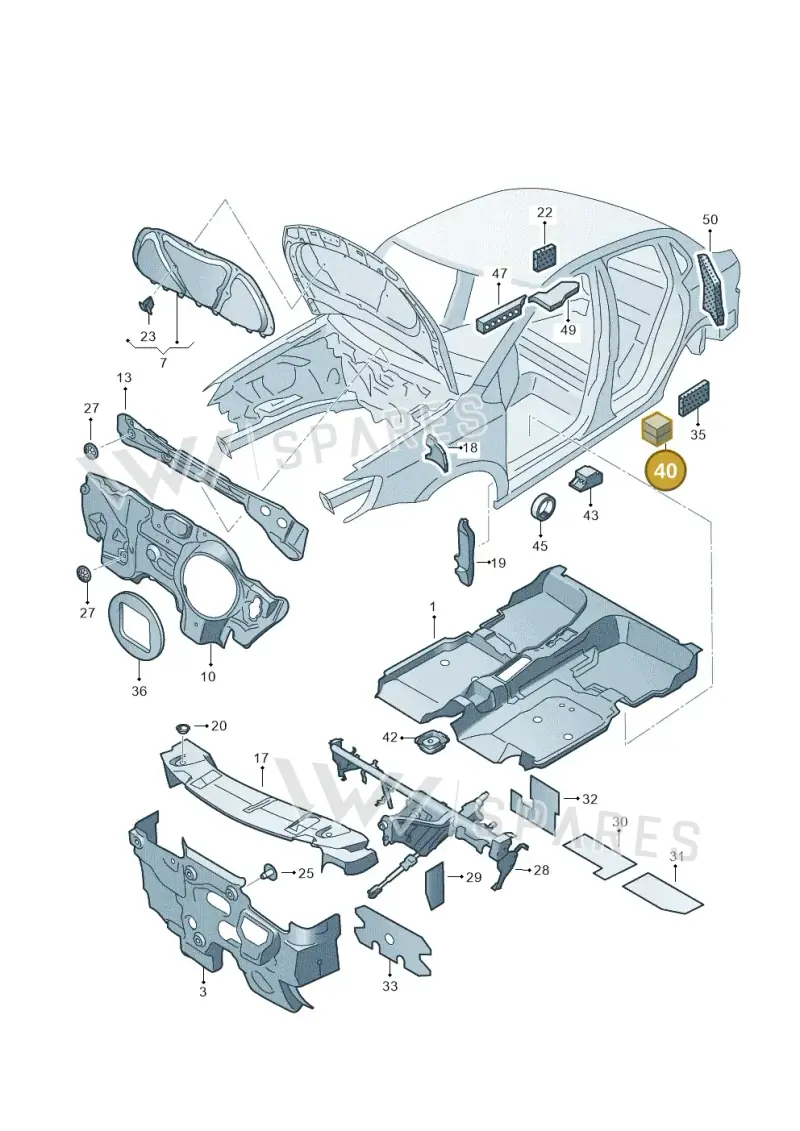 5N0864725 — Skoda Rapid Ambition (2011-2021) diagram 677863210, position 40