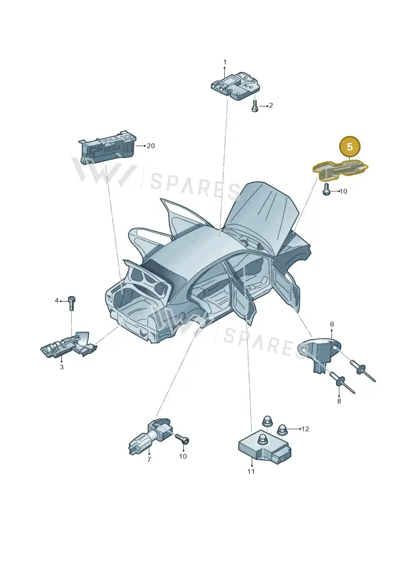 5N0959652A — Skoda Superb (2013-2015) diagram 632959000, position 5