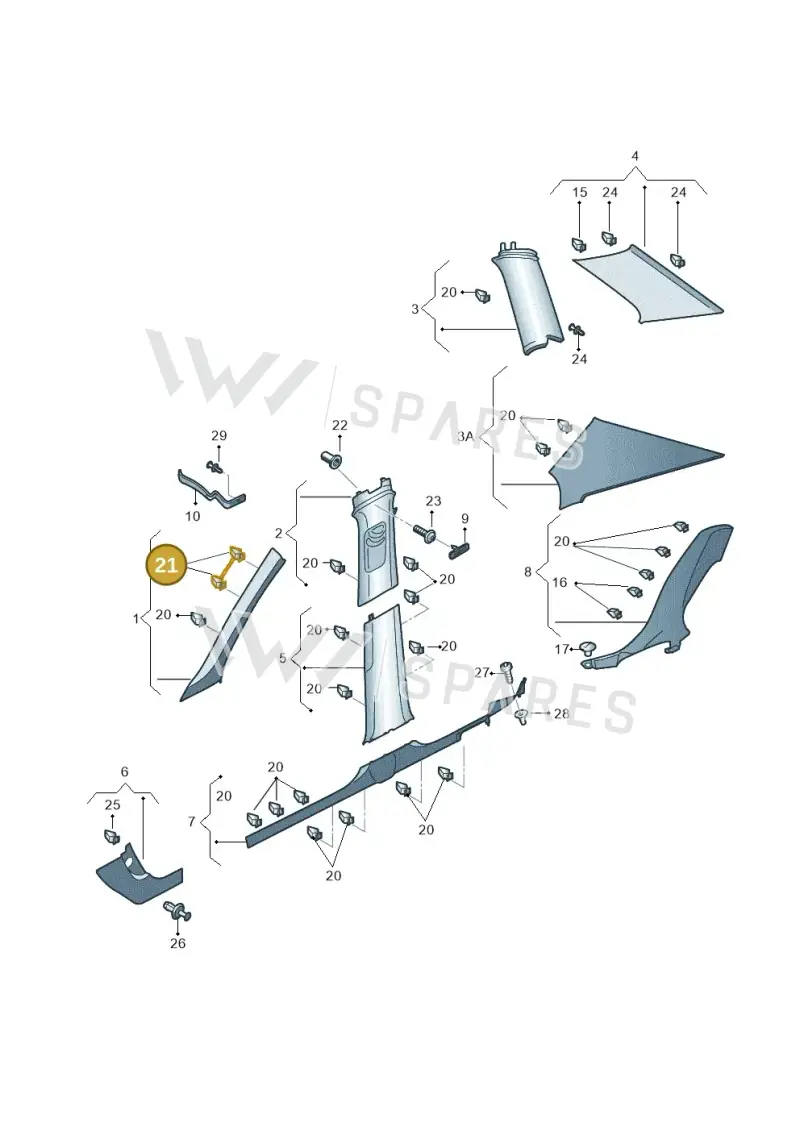 5NA867276A — Skoda Octavia (2019-2024) diagram 585867065, position 21