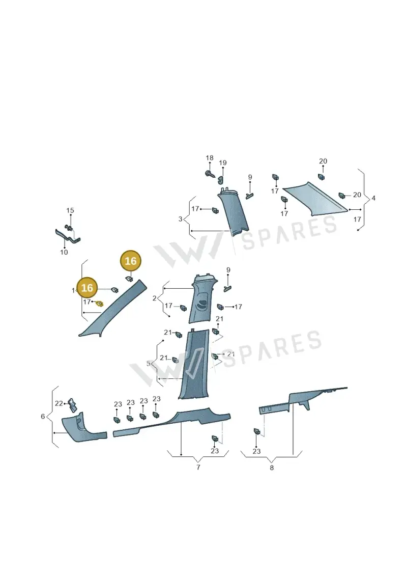 5NA867276A — Skoda Kodiaq (2016-2024) diagram 804867650, position 16