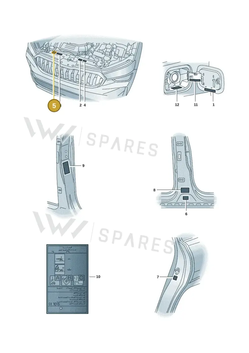 5Q0010014P — Skoda Kodiaq (2024-) diagram 57h010010, position 5