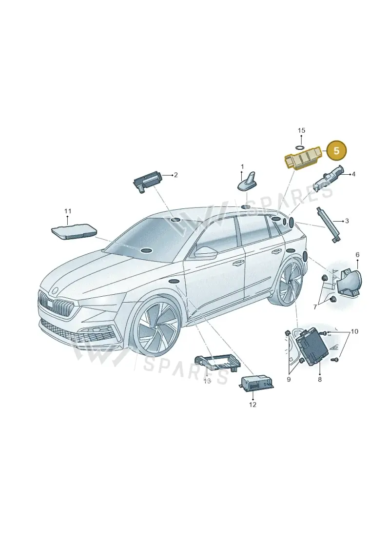 5Q0035570 — Skoda Kamiq (2019-) diagram 584035040, position 5