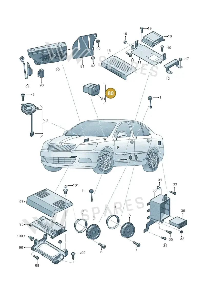 5Q0035726L — Skoda Octavia (2017-2020) diagram 753000040, position 80