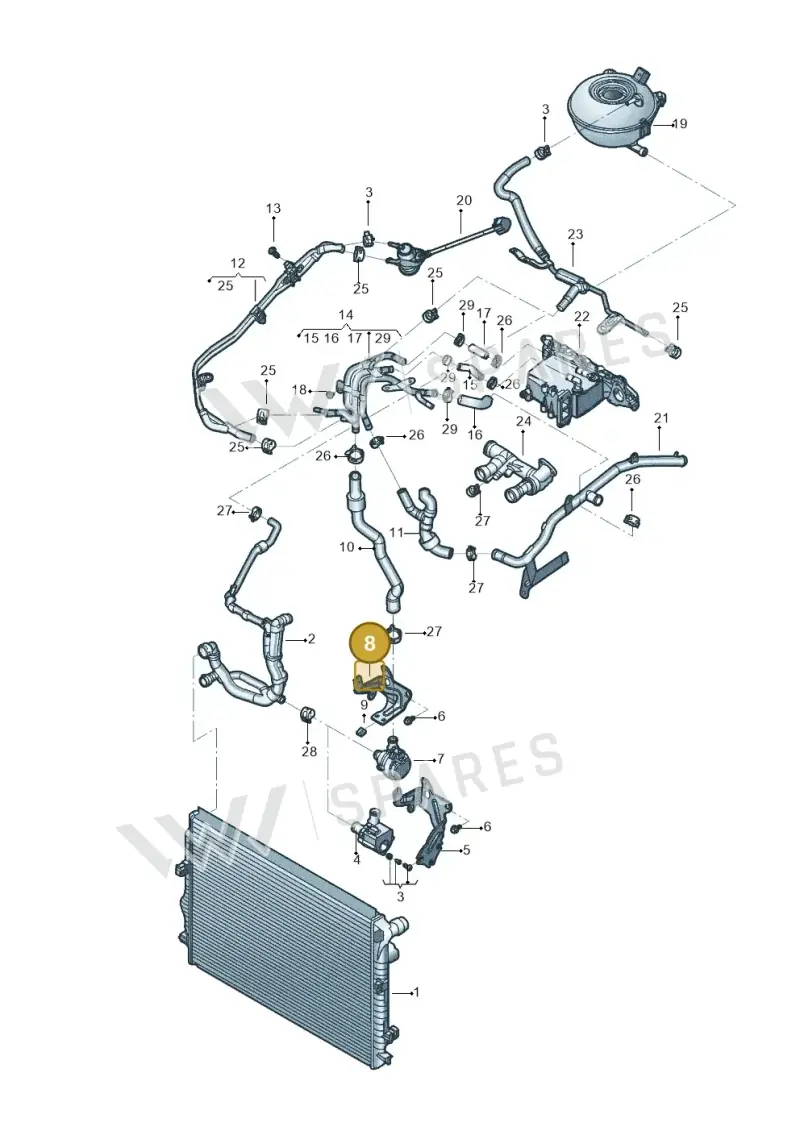 5Q0121093CF — Skoda Kodiaq (2024-) diagram 833121029, position 8