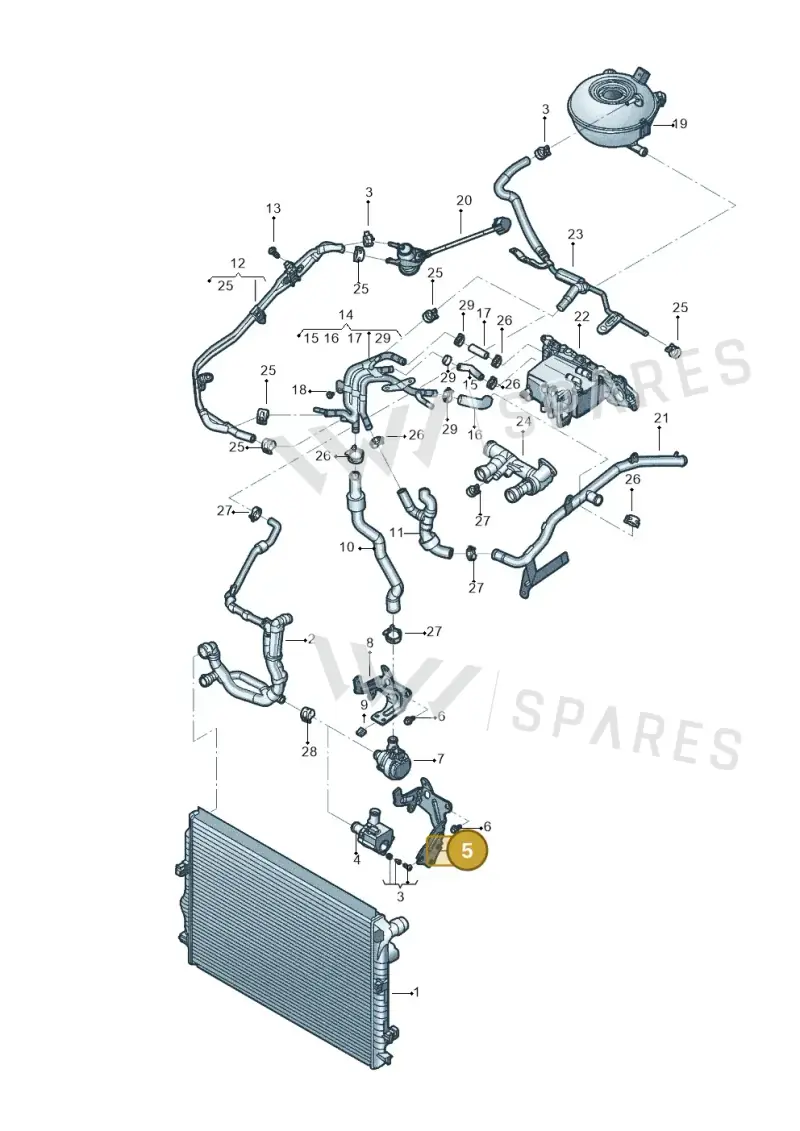 5Q0121093CH — Skoda Kodiaq (2024-) diagram 833121029, position 5