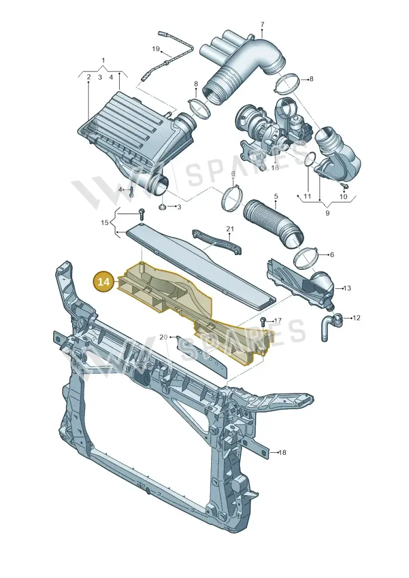 5Q0129254B — Skoda Octavia (2017-2020) diagram 746129000, position 14