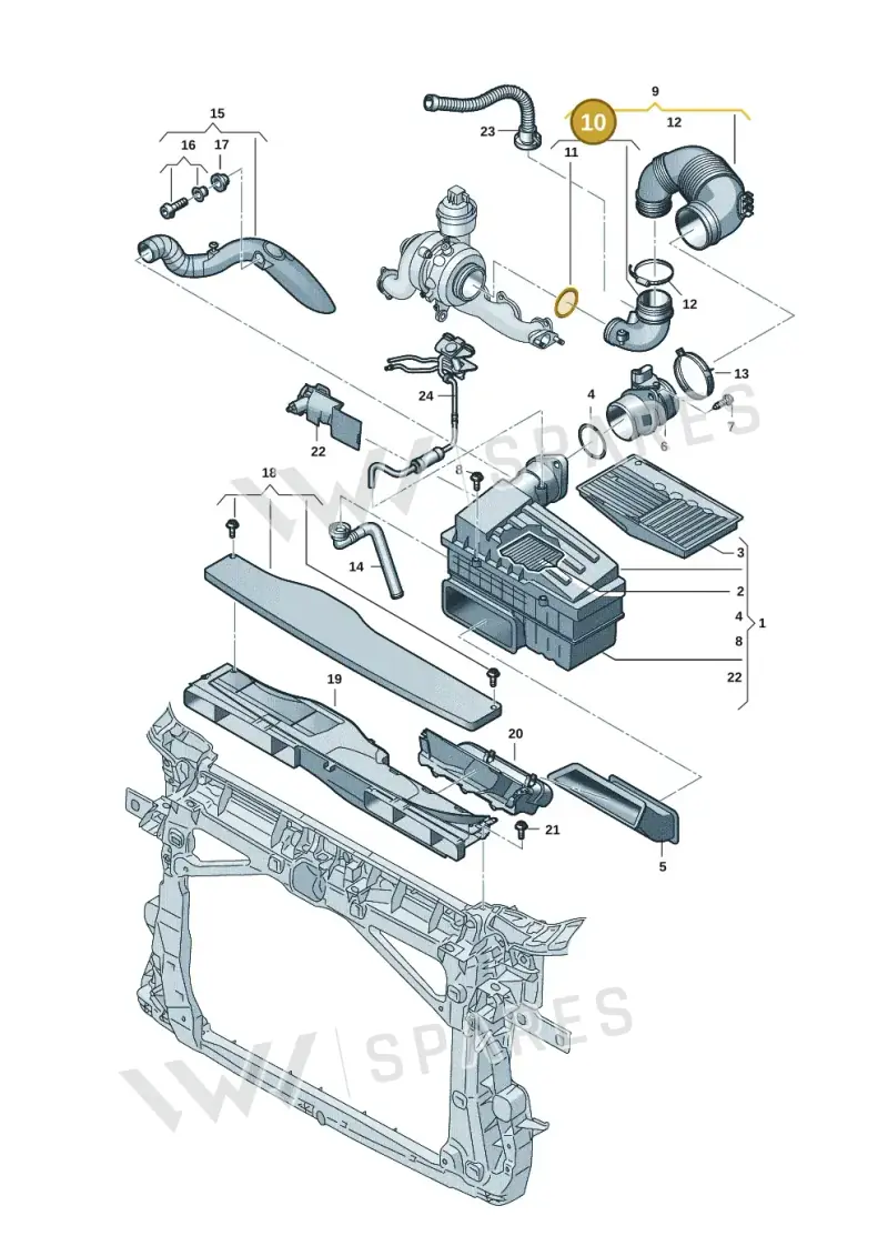 5Q0129635C — Skoda Octavia (2019-2024) diagram 2ka129130, position 10