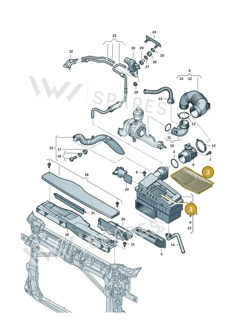 5Q0129668C — Skoda Kodiaq (2024-) diagram 57x129300, position 3