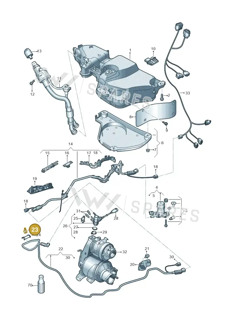 5Q0131645B — Skoda Karoq (2017-2022) diagram 834201100, position 23