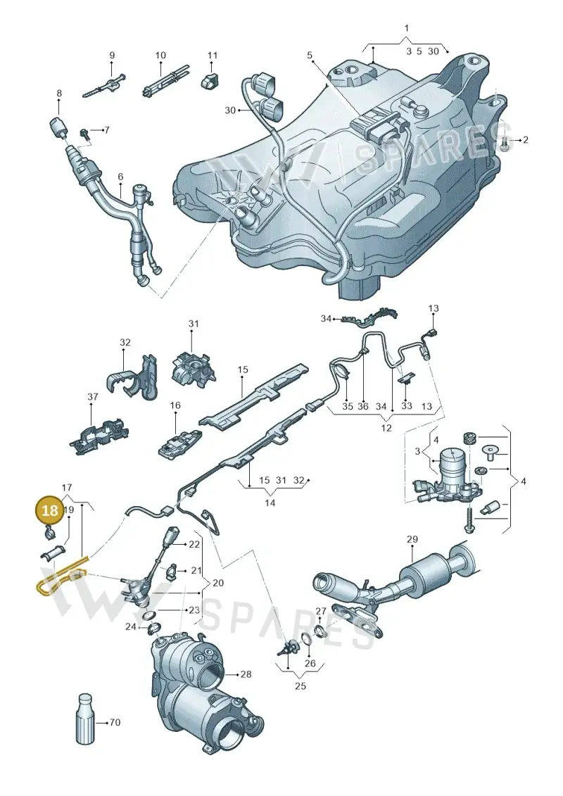 5Q0131645F — Skoda Octavia (2019-2024) diagram 585253100, position 18