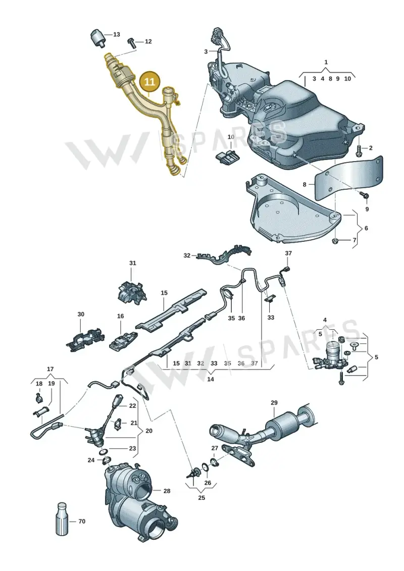 5Q0131965T — Skoda Karoq (2017-2022) diagram 834201125, position 11
