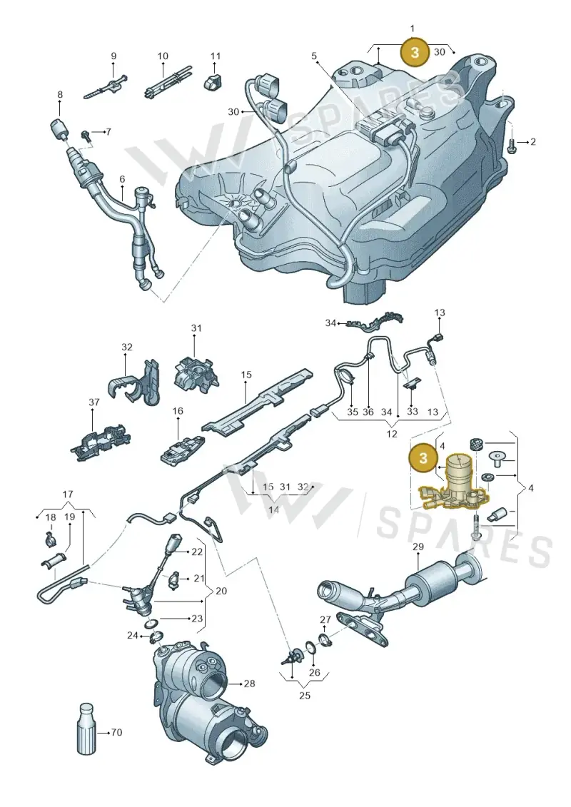 5Q0131971B — Skoda Octavia (2019-2024) diagram 585253100, position 3