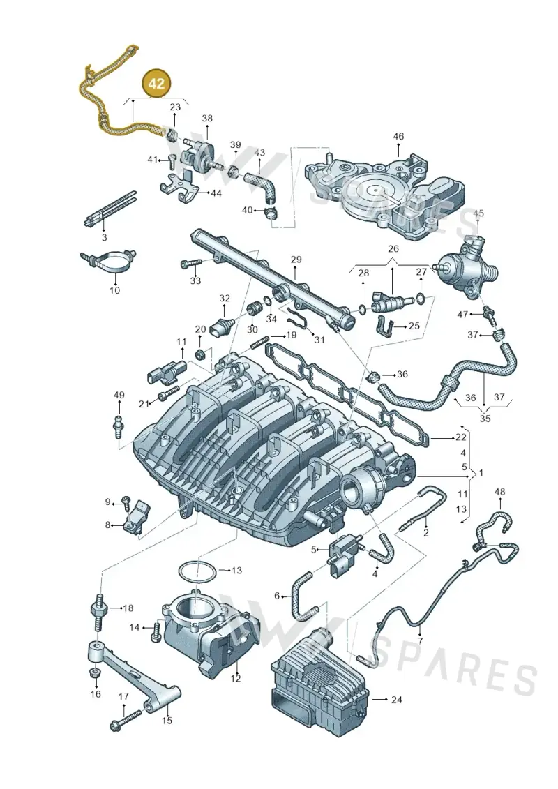 5Q0133366P — Skoda Superb Combi (2015-2024) diagram 746133100, position 42