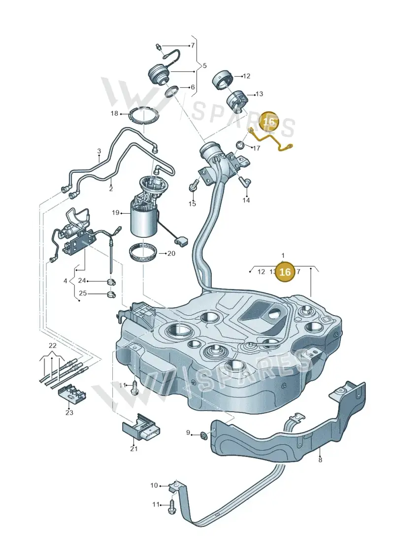 5Q0201142A — Skoda Octavia (2017-2020) diagram 746201650, position 16