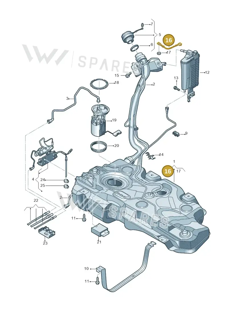 5Q0201142A — Skoda Karoq (2017-2022) diagram 827201032, position 16