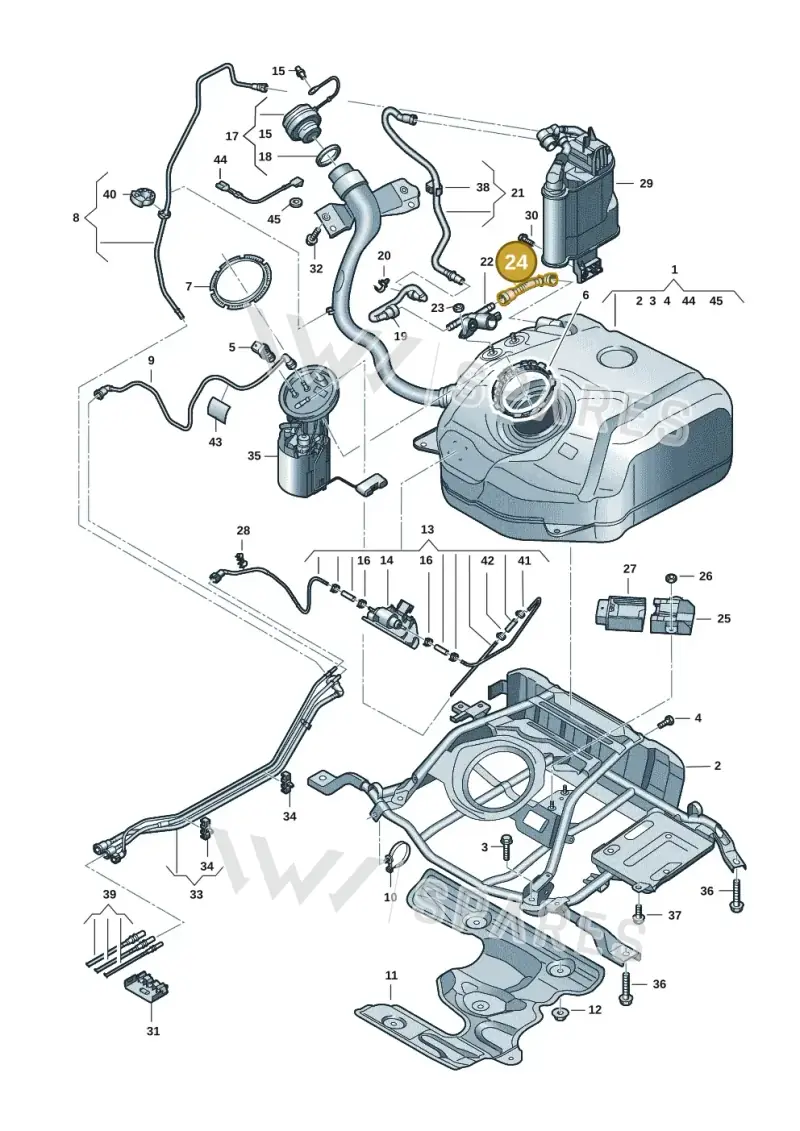 5Q0201160S — Skoda Octavia (2019-2024) diagram 5h0201050, position 24
