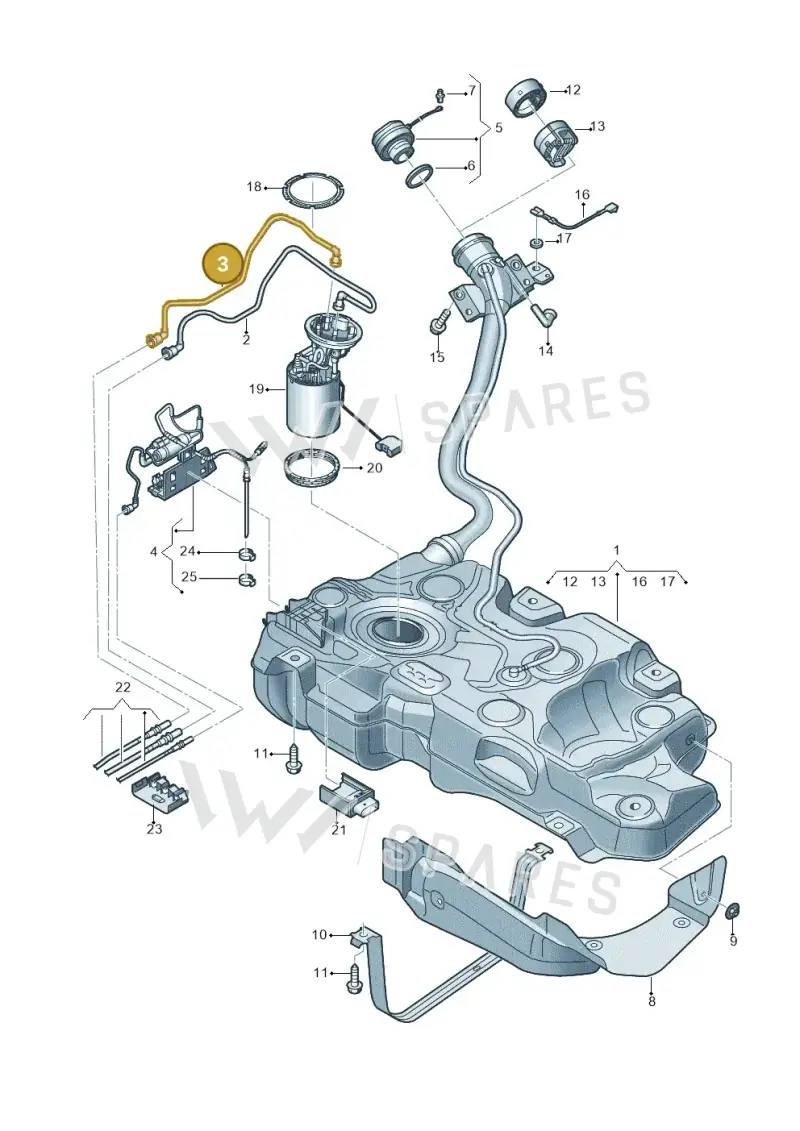 5Q0201293B — Skoda Octavia (2012-2017) diagram 746201600, position 3