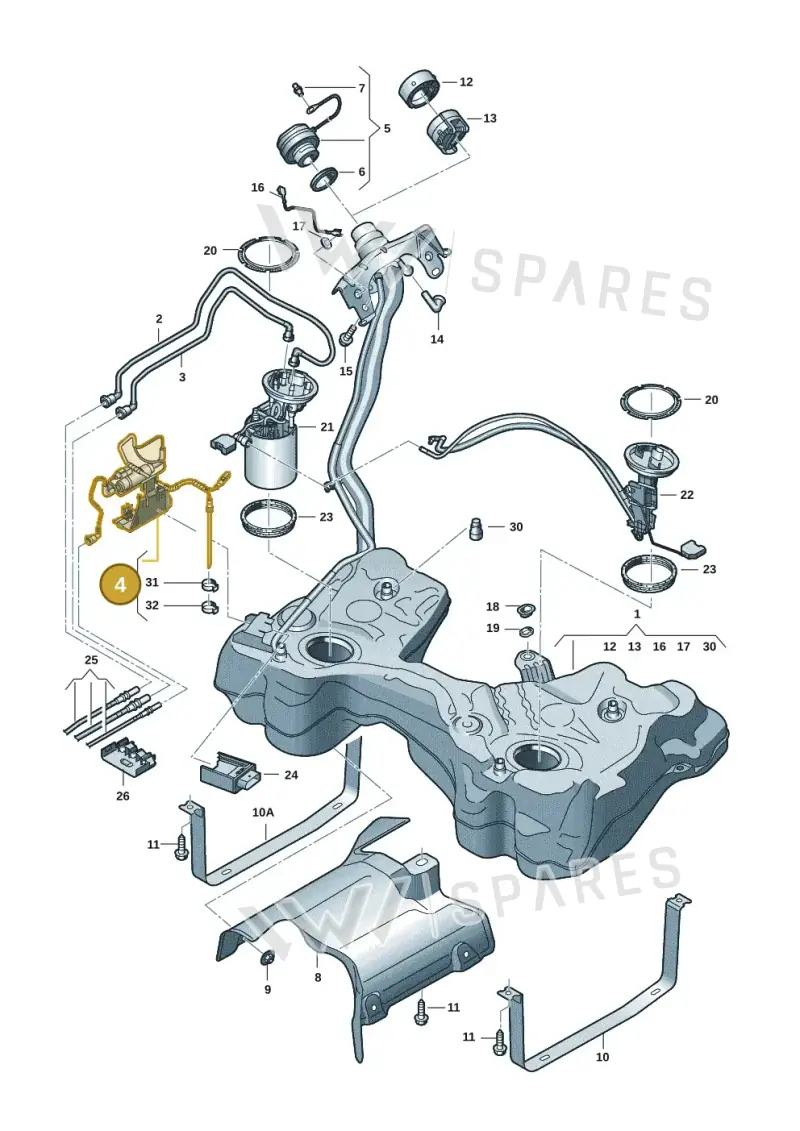 5Q0201607AB — Skoda Octavia (2019-2024) diagram 5h0201070, position 4