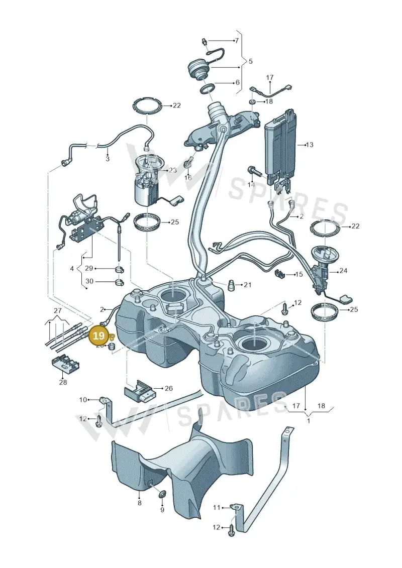 5Q0201693 — Skoda Kodiaq (2024-) diagram 884201450, position 19