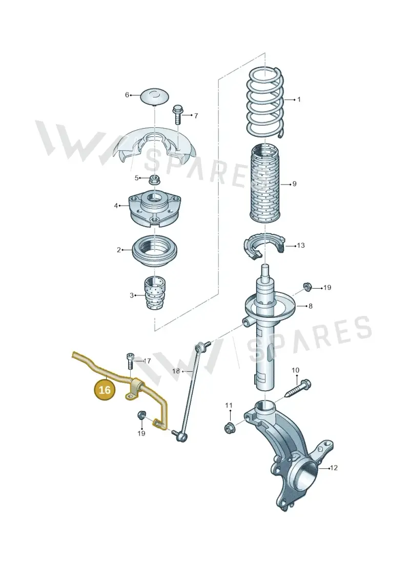 5Q0411303Q — Skoda Octavia (2019-2024) diagram 753411000, position 16