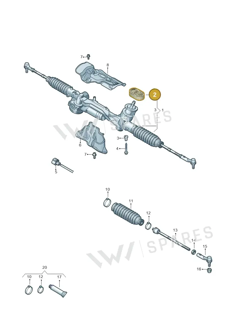5Q0423187H — Skoda Octavia (2019-2024) diagram 585423050, position 2