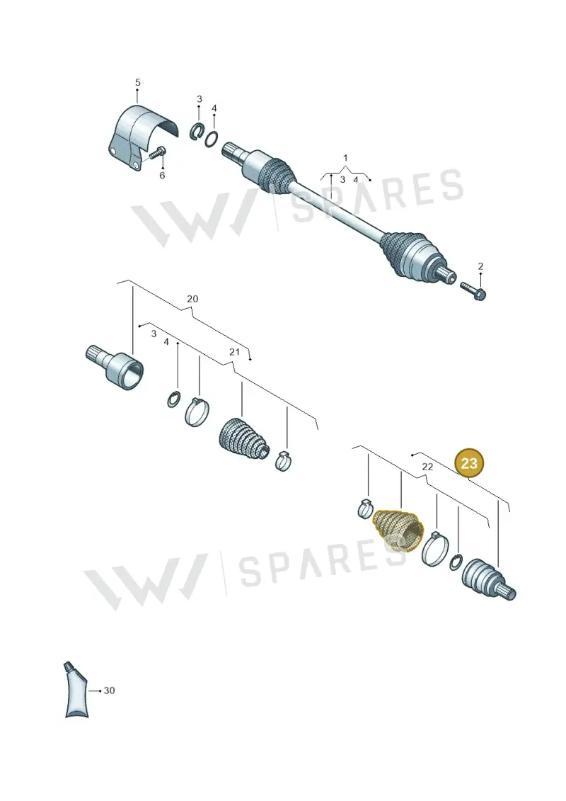 5Q0498099D — Skoda Superb Combi (2023-) diagram 5h0407465, position 23