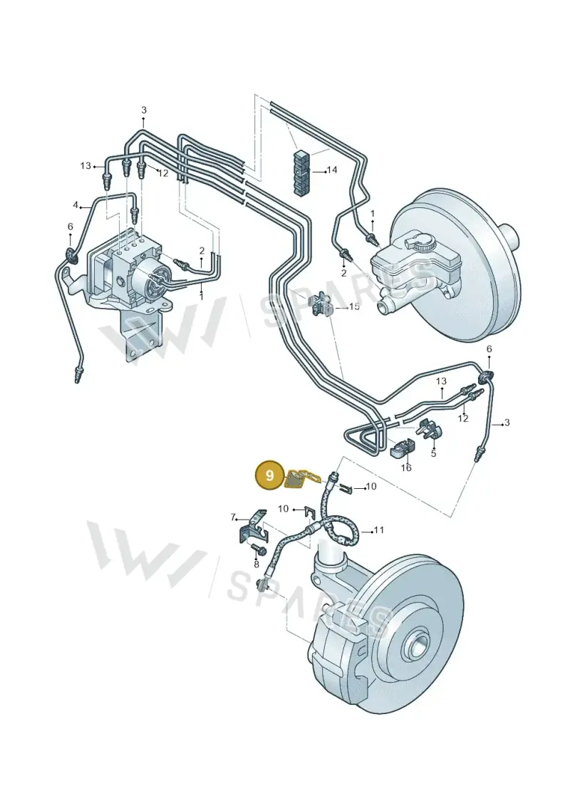 5Q0611845B — Skoda Karoq (2017-2022) diagram 745611200, position 9
