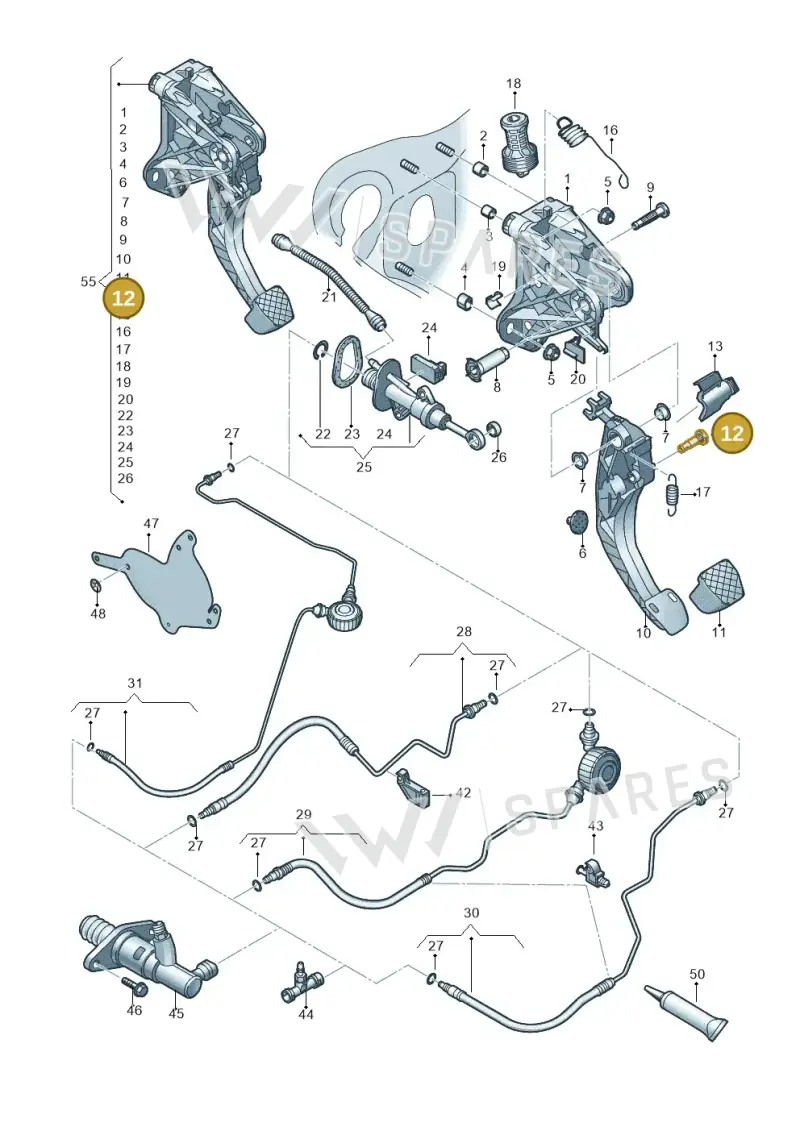 5Q0721152 — Skoda Superb Combi (2015-2024) diagram 746721260, position 12