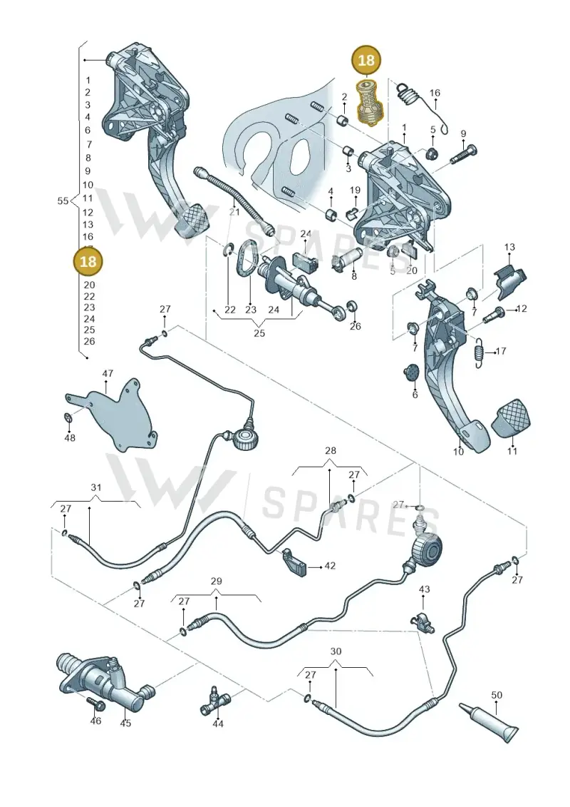 5Q0721403B — Skoda Superb Combi (2015-2024) diagram 746721260, position 18