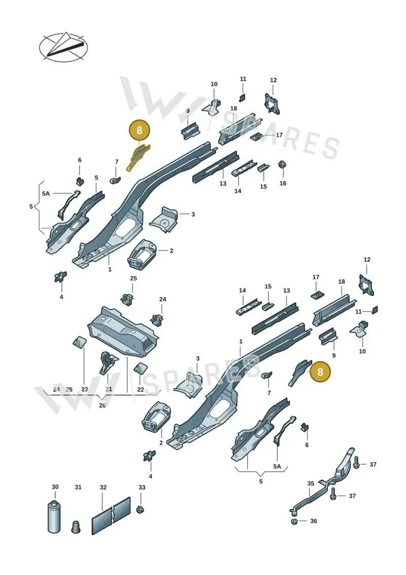 5Q0801772 — Skoda Superb Combi (2023-) diagram 3p0803420, position 8