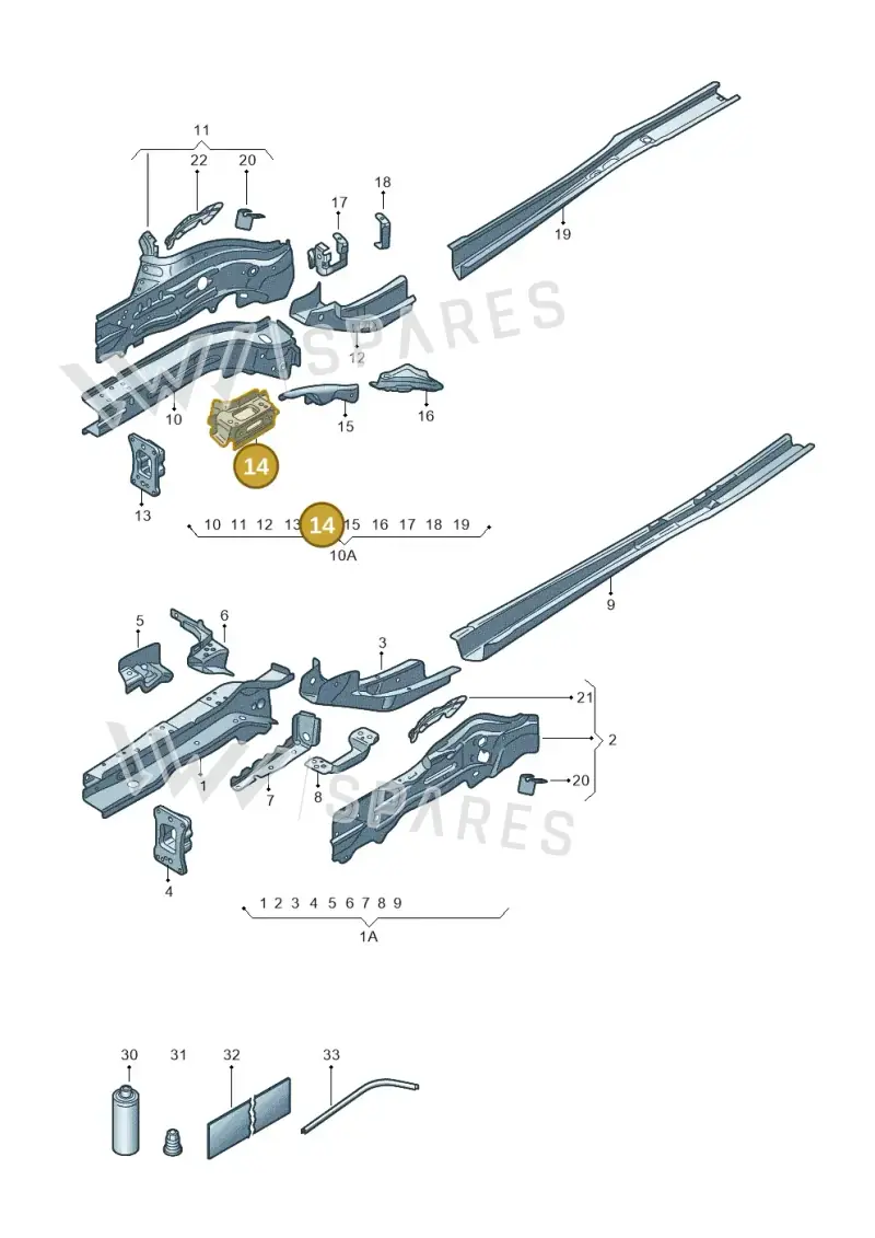 5Q0802068 — Skoda Superb Combi (2023-) diagram 3p0803000, position 14