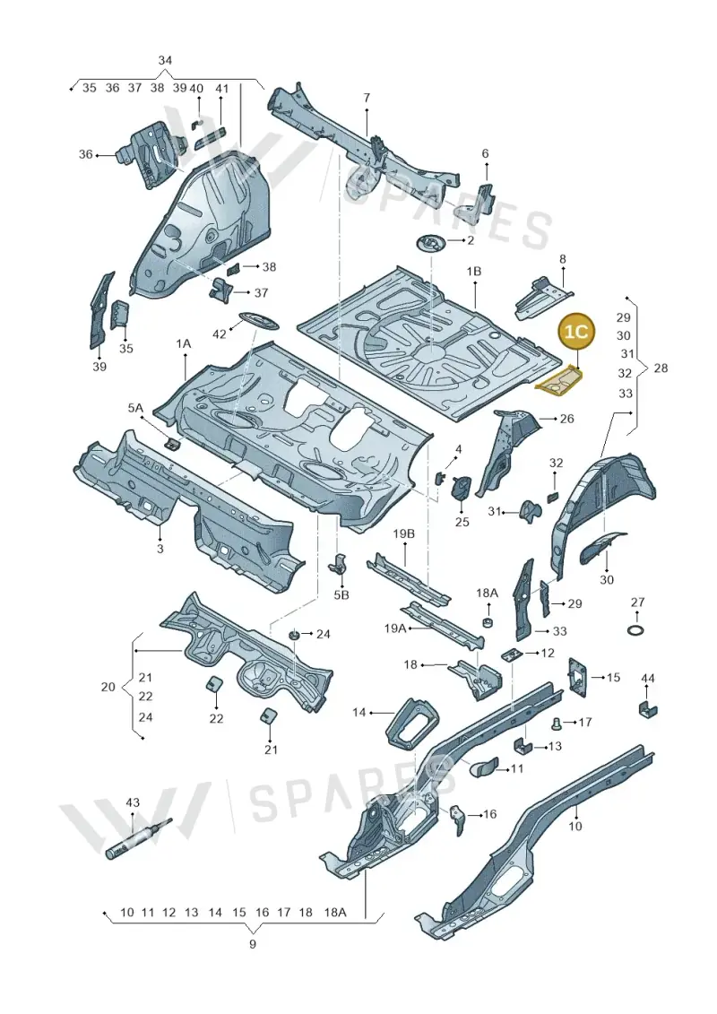 5Q0802092C — Skoda Karoq (2017-2022) diagram 834803020, position 1C