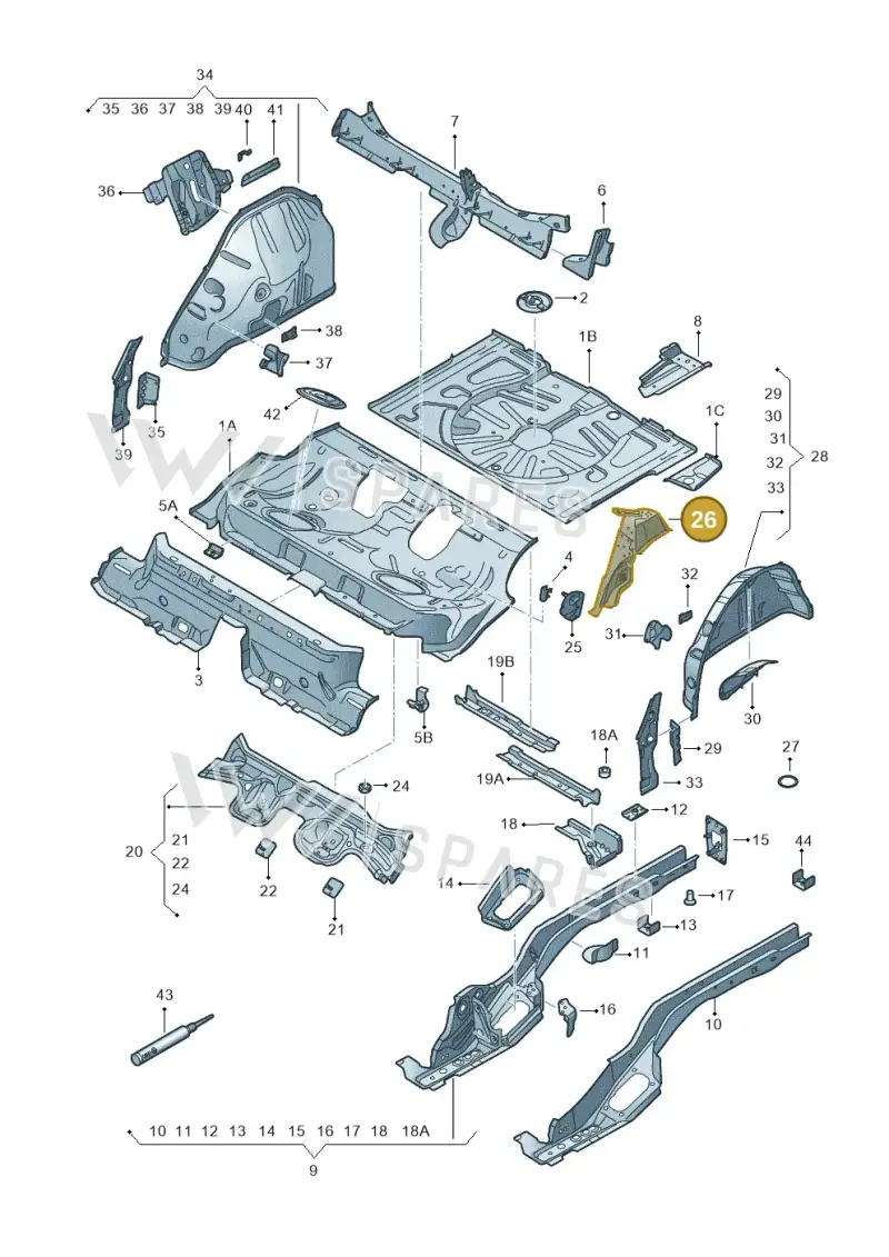 5Q0802952R — Skoda Karoq (2017-2022) diagram 834803020, position 26