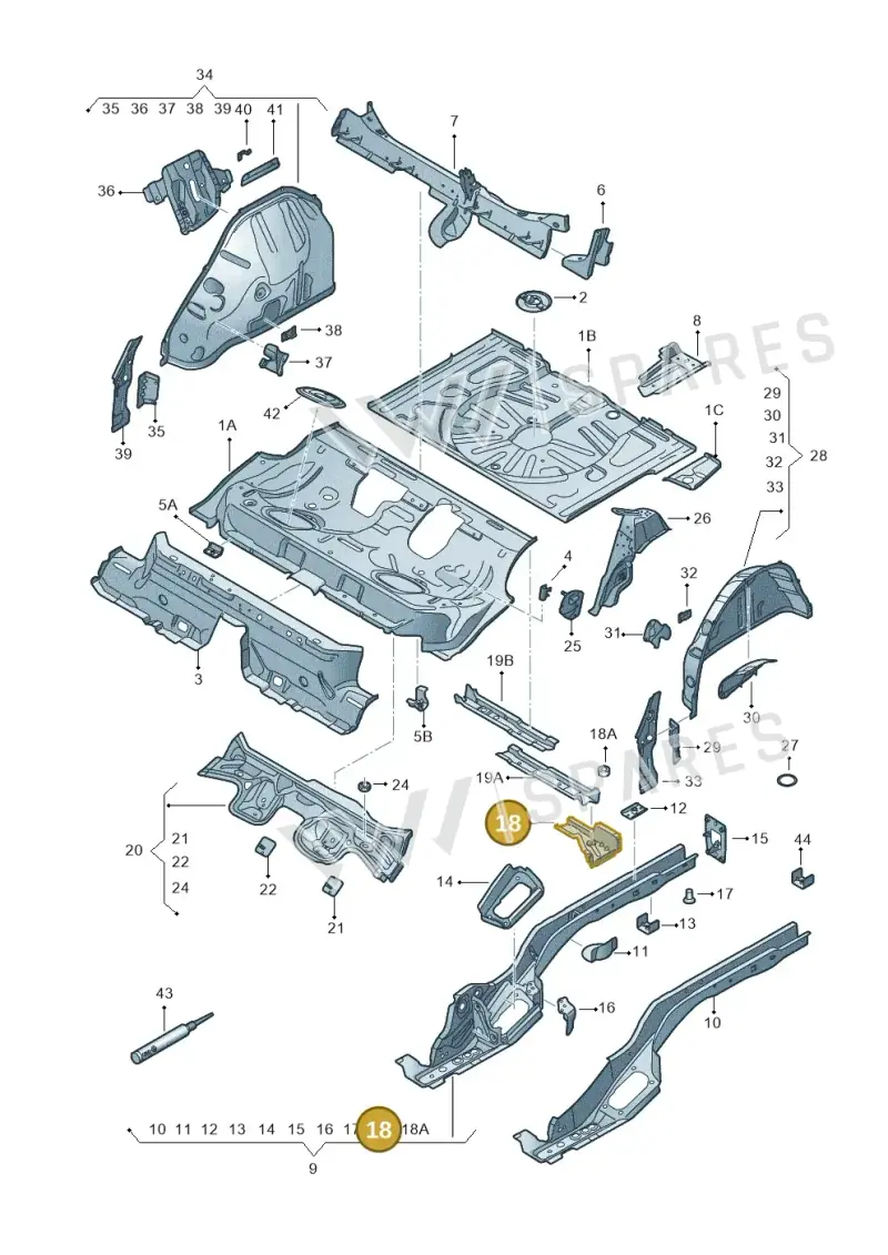 5Q0803065D — Skoda Karoq (2017-2022) diagram 834803020, position 18