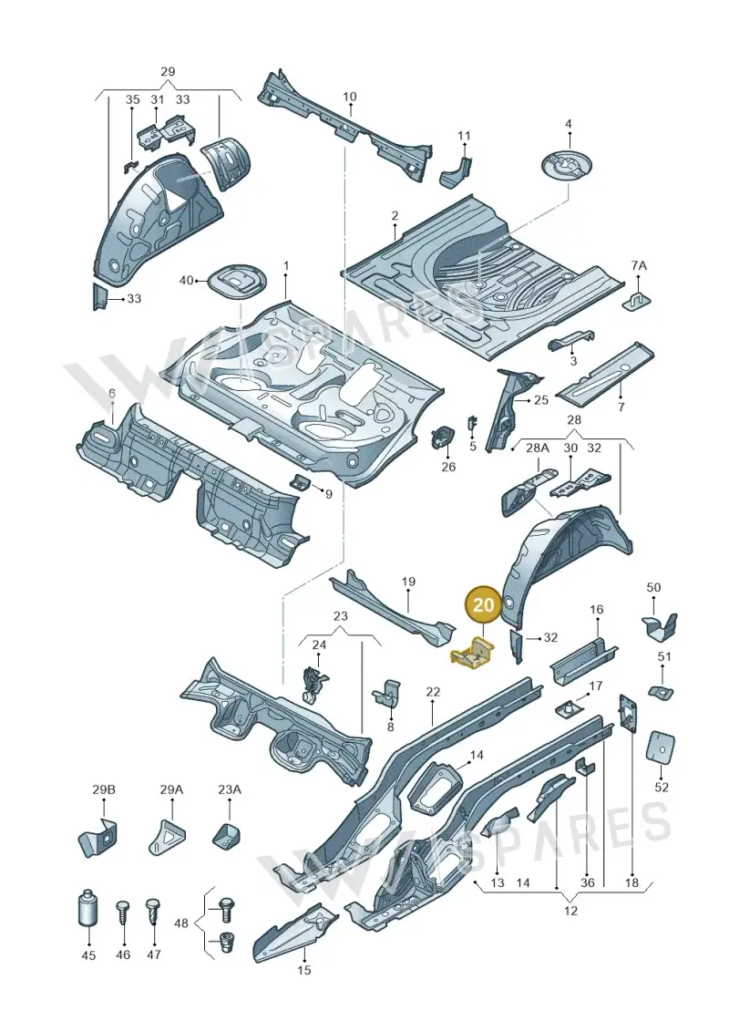 5Q0803066B — Skoda Octavia (2017-2020) diagram 805803010, position 20