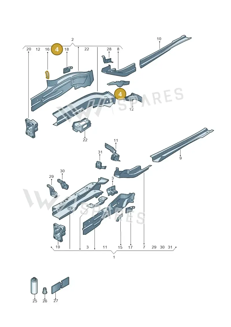 5Q0803128 — Skoda Octavia (2019-2024) diagram 884803011, position 4