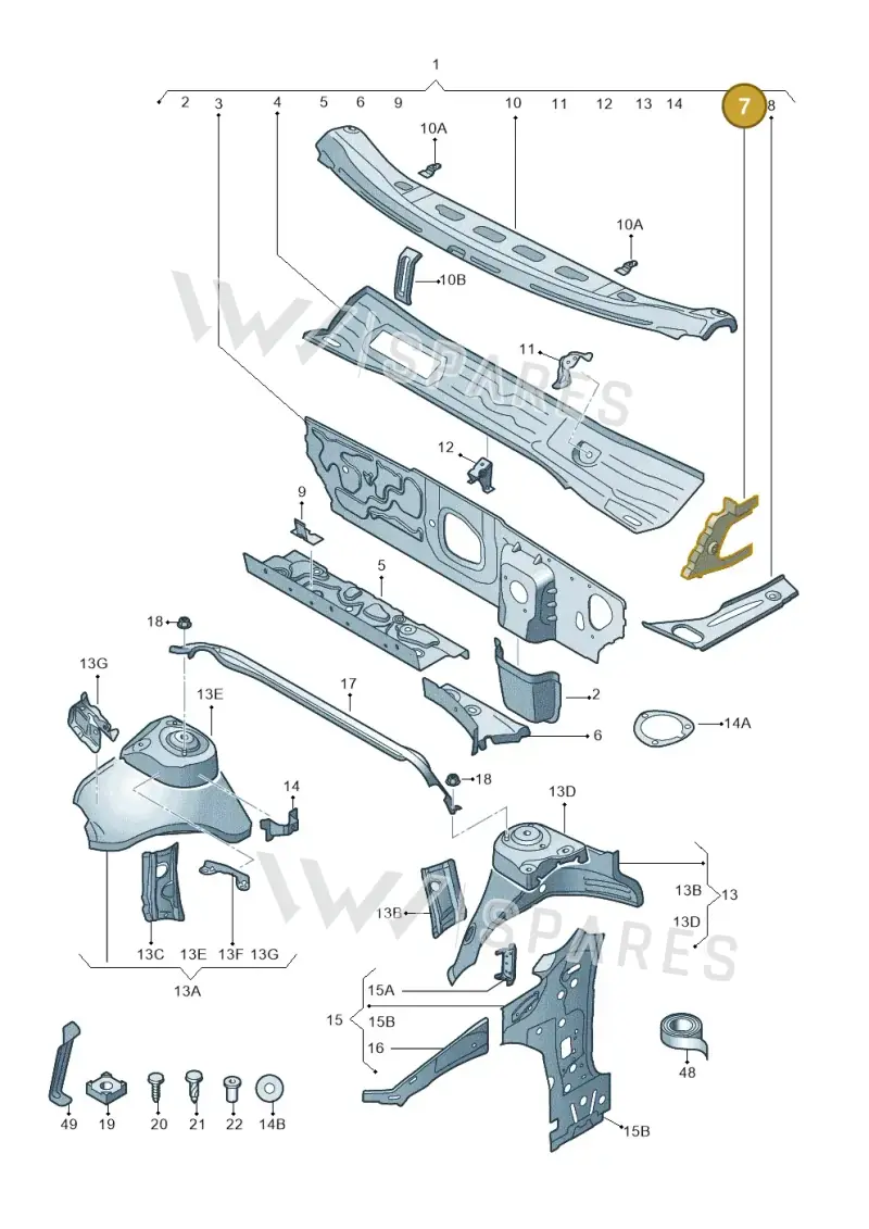 5Q0803343 — Skoda Octavia (2017-2020) diagram 805805050, position 7